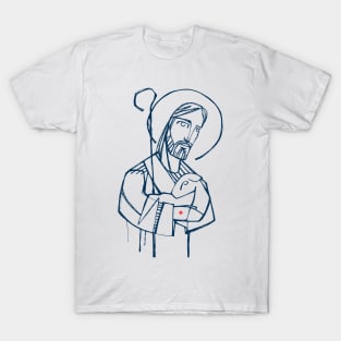 Jesus Christ Good Shepherd hand drawn illustration T-Shirt